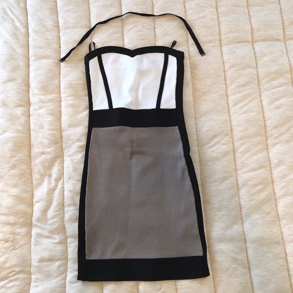 Bebe bodycon colorblock dress